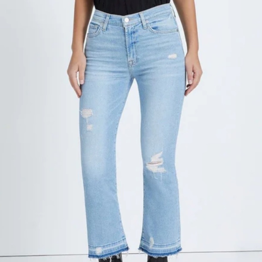 7 for all mankind LUXE VINTAGE HIGH WAIST SLIM KICK size 24